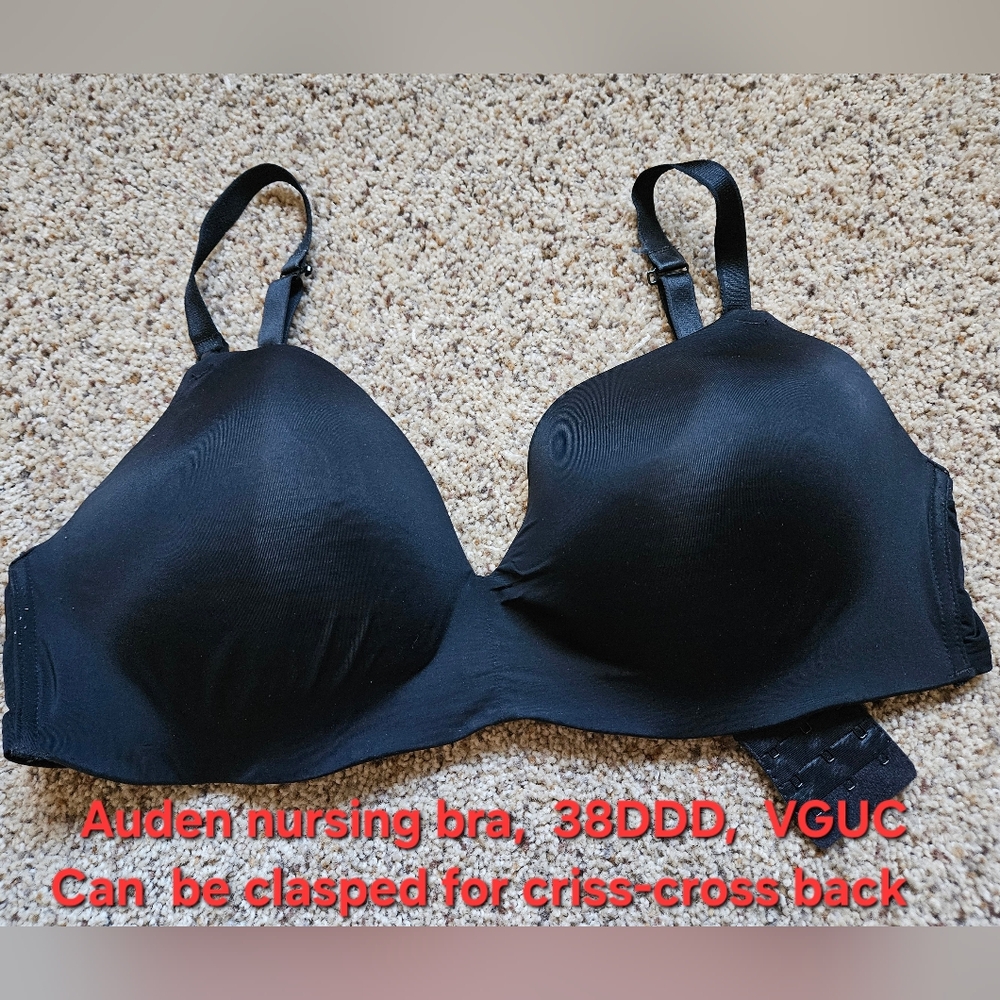 Auden Black Nursing Bra with Criss-Cross Option